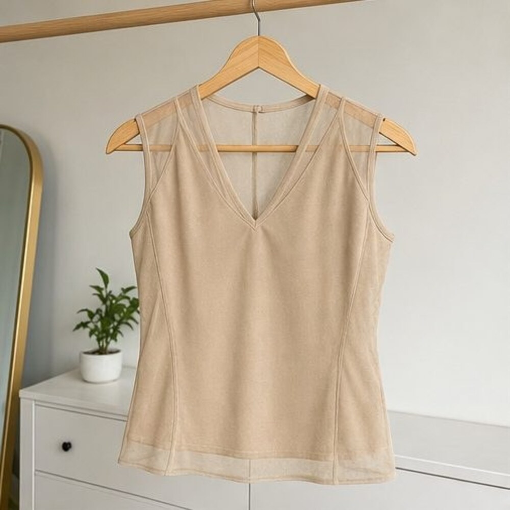 Sand Ruffle Blouse